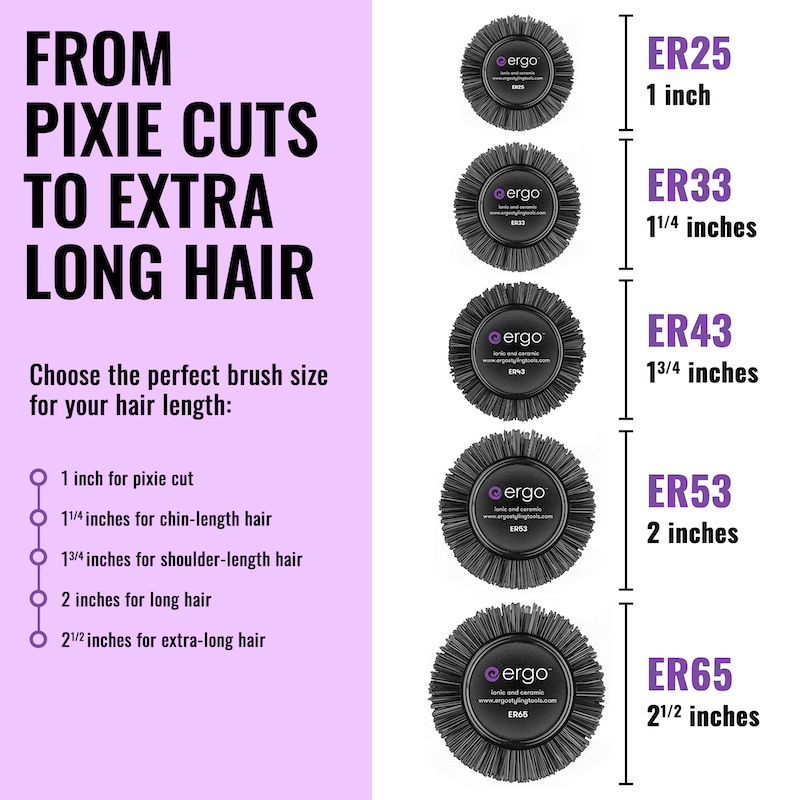 er53  Ionic Ceramic Round Hair Brush